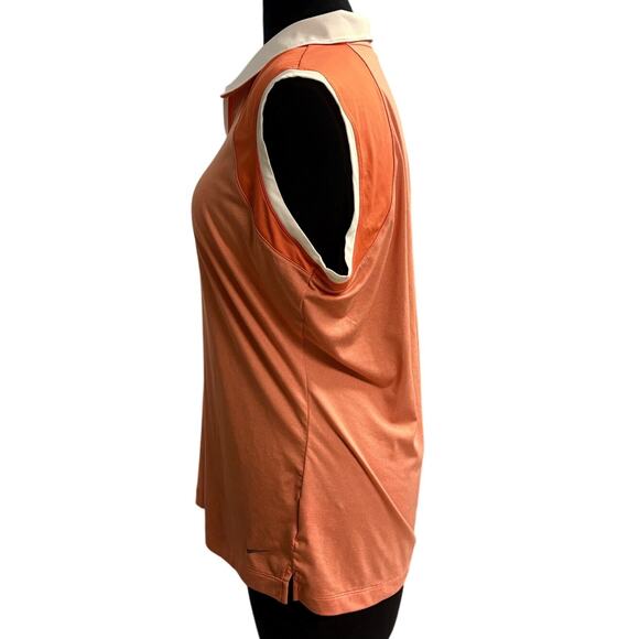 Nike Dri-FIT Golf Sleeveless Polo Tank Women’s XL Coral / White EUC - Picture 2 of 8